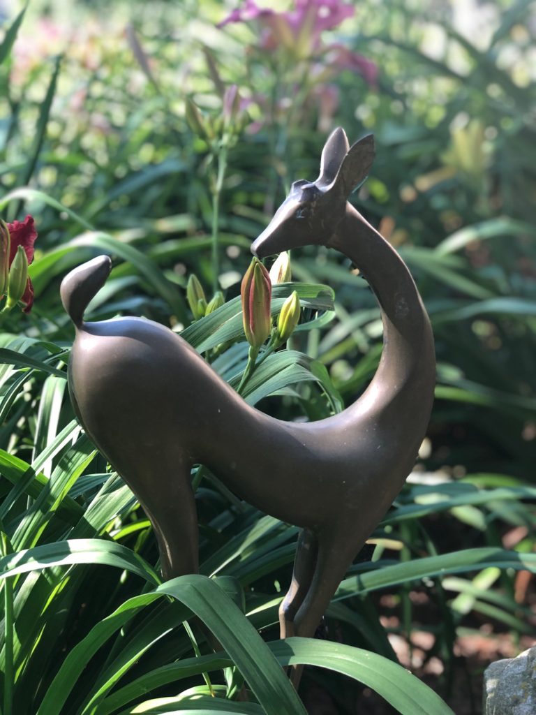 Daylily Bud with Statue